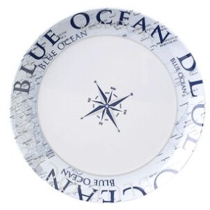 Assiette dess. mélam. Brunner Blue Ocean diam. 20 cm
