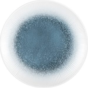 Assiette dess. mélam. BRUNNER Meteore Azur diam. 21 cm coul. blanc / bleu