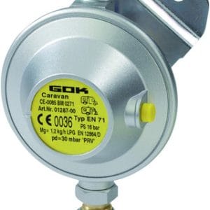 Détendeur basse pression GOK Type EN71 1,2 kg/h 30 mbar AG M20x1,5 x RVS8 PRV