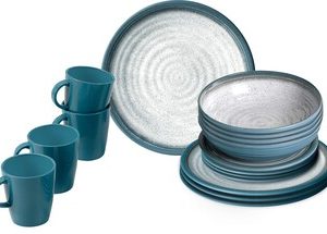 Série vaisselle mélamine Brunner Tuscany 16pcs bleu
