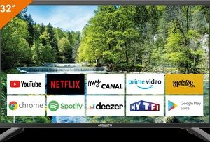 Téléviseur ANTARION Smart TV, 32 DVBT2 DVBS2 coloris noir
