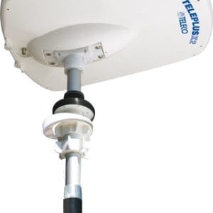 Antenne DVB-T2 Teleco Teleplus X2/110 VHF, UHF V/O Double polarité, AT412 G5 Mât 110 cm