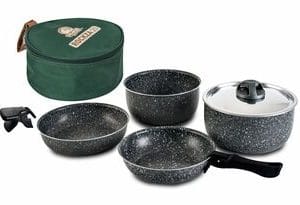 Batterie cuisine BEAVER BRAND ROCKZA 20 Compact 9 pcs, coloris stone grey