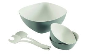 Set à saladiers Outwell Gala pour 2 personnes, bol, 2 saladiers, couverts à salade Couleur gris et sable