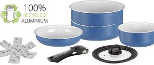 Batterie cuis. Brunner Carezza Spacemaster Diamètre 22 cm Vacublock, coloris bleu