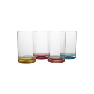 Verre à eau Rainbow gimex lot de 4, 320 ml