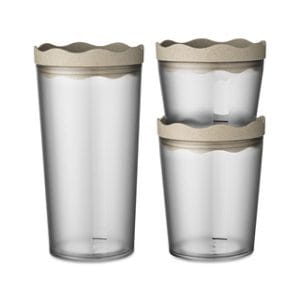 Boîtes conserv koziol Prince Lot de 3, Oslo couleur nature desert sand