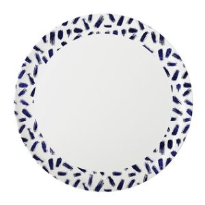 Assiette plate mélaminée Rosti Mepal Mix and Match Diam. 26 cm, bleu/blanc
