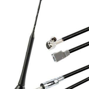 Antenne de toit AM/FM ATTB DAB/DAB+ avec câble adaptateur FAKRA B-DIN et câble adaptateur câble FAKRA G-SMB W