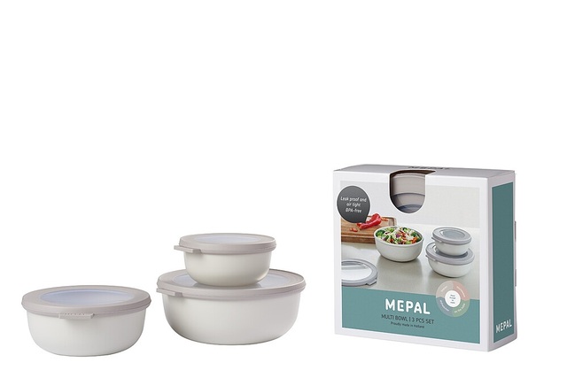 Set boîtes multifonction MEPAL Cirqula rondes 3 pièces couleur nordic White